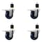 Service Caster 3.5'' Solid Poly Swivel 1-7/8'' Expanding Stem Caster Set Total Lock Brake, 4PK SCC-EXTTL20S3514-SPUS-178-4 - alternate 1